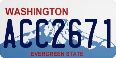 WA license plate ACC2671
