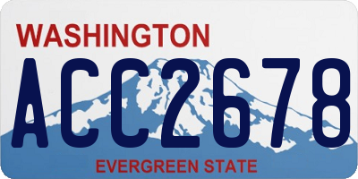 WA license plate ACC2678