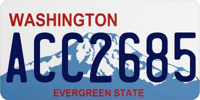 WA license plate ACC2685