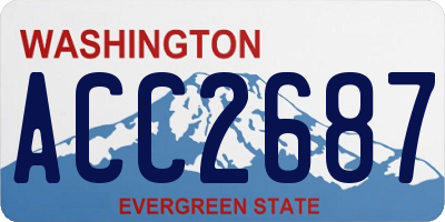 WA license plate ACC2687