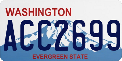 WA license plate ACC2699