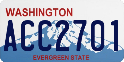 WA license plate ACC2701