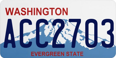 WA license plate ACC2703