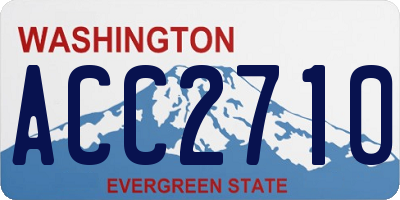 WA license plate ACC2710