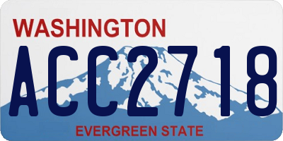 WA license plate ACC2718