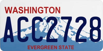 WA license plate ACC2728