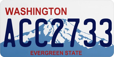 WA license plate ACC2733