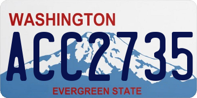 WA license plate ACC2735