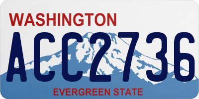 WA license plate ACC2736