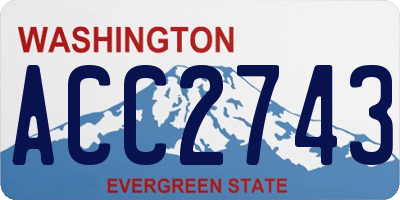 WA license plate ACC2743