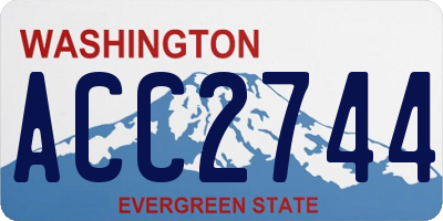 WA license plate ACC2744