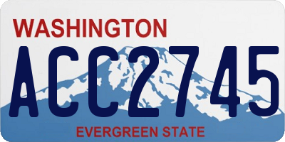 WA license plate ACC2745
