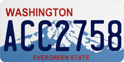 WA license plate ACC2758