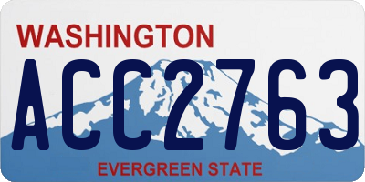 WA license plate ACC2763