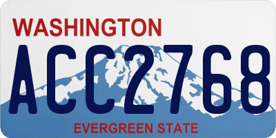 WA license plate ACC2768