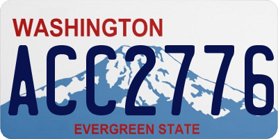 WA license plate ACC2776