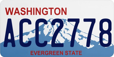 WA license plate ACC2778