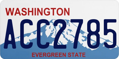 WA license plate ACC2785