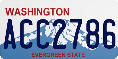 WA license plate ACC2786