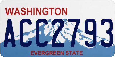 WA license plate ACC2793