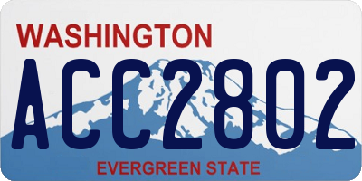 WA license plate ACC2802