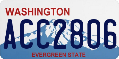 WA license plate ACC2806