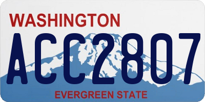 WA license plate ACC2807