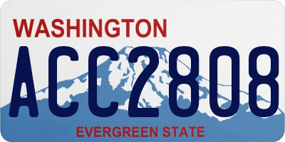 WA license plate ACC2808