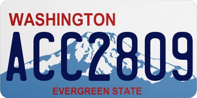 WA license plate ACC2809