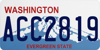WA license plate ACC2819