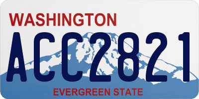 WA license plate ACC2821