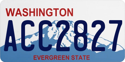 WA license plate ACC2827