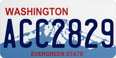 WA license plate ACC2829