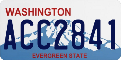 WA license plate ACC2841