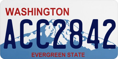 WA license plate ACC2842