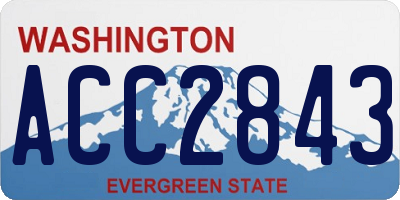 WA license plate ACC2843