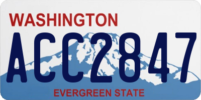 WA license plate ACC2847