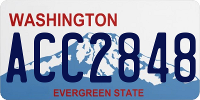 WA license plate ACC2848