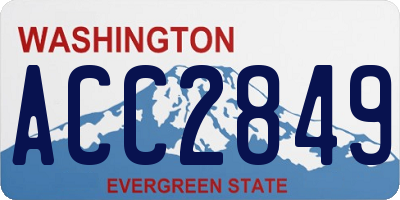 WA license plate ACC2849