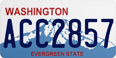WA license plate ACC2857