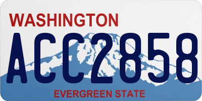 WA license plate ACC2858