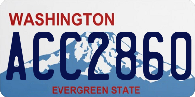 WA license plate ACC2860