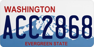 WA license plate ACC2868