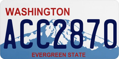 WA license plate ACC2870