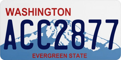 WA license plate ACC2877