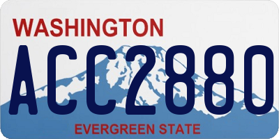 WA license plate ACC2880