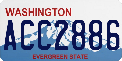 WA license plate ACC2886