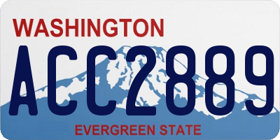 WA license plate ACC2889