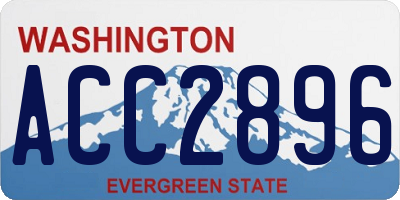 WA license plate ACC2896