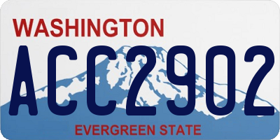 WA license plate ACC2902